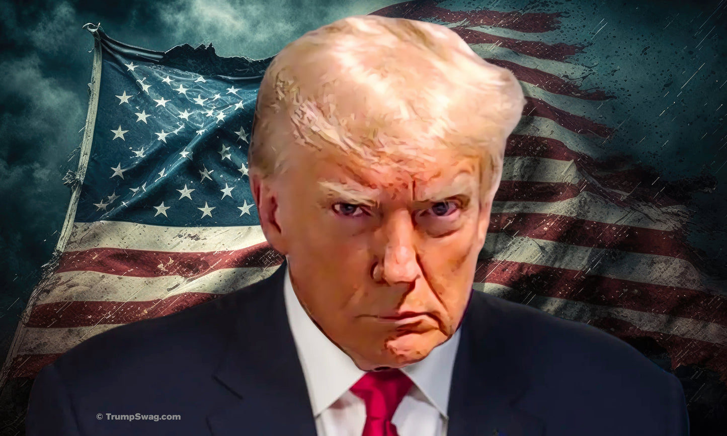Trump Mugshot The Storm Flag 5'x3'