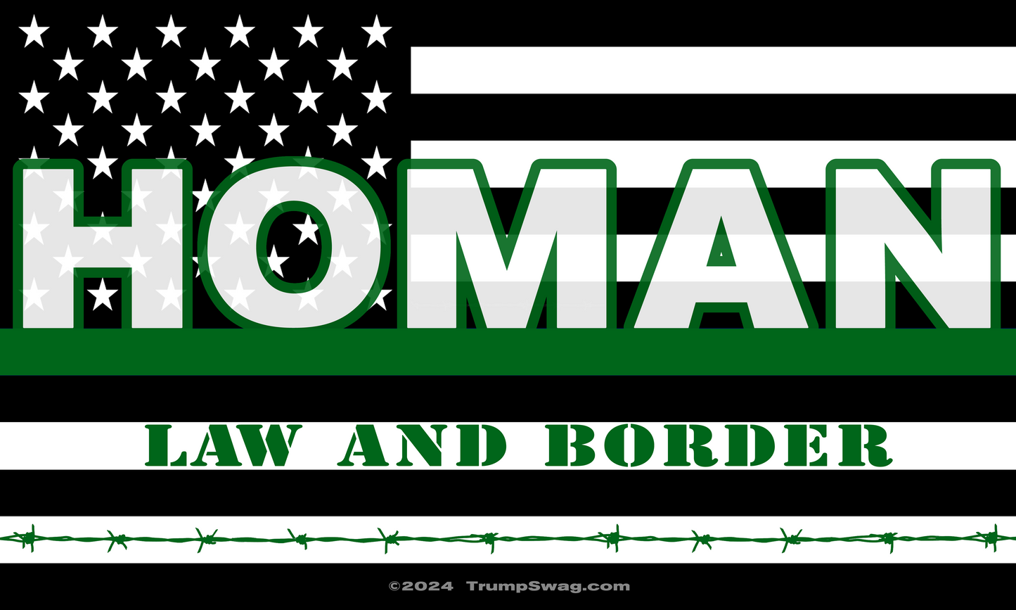 Tom Homan Law And Border Flag 5'x3'