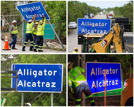 Official Alligator Alcatraz Aluminum Sign