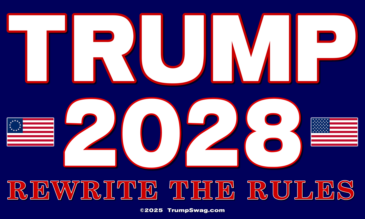 Trump 2028 RTR Blue Flag 5'x3'