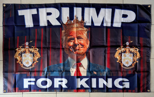 Trump For King Family Crest Flag 5'x3'