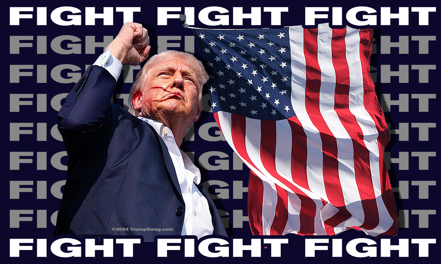 Trump Lone Warrior Fight Flag 5'x3'