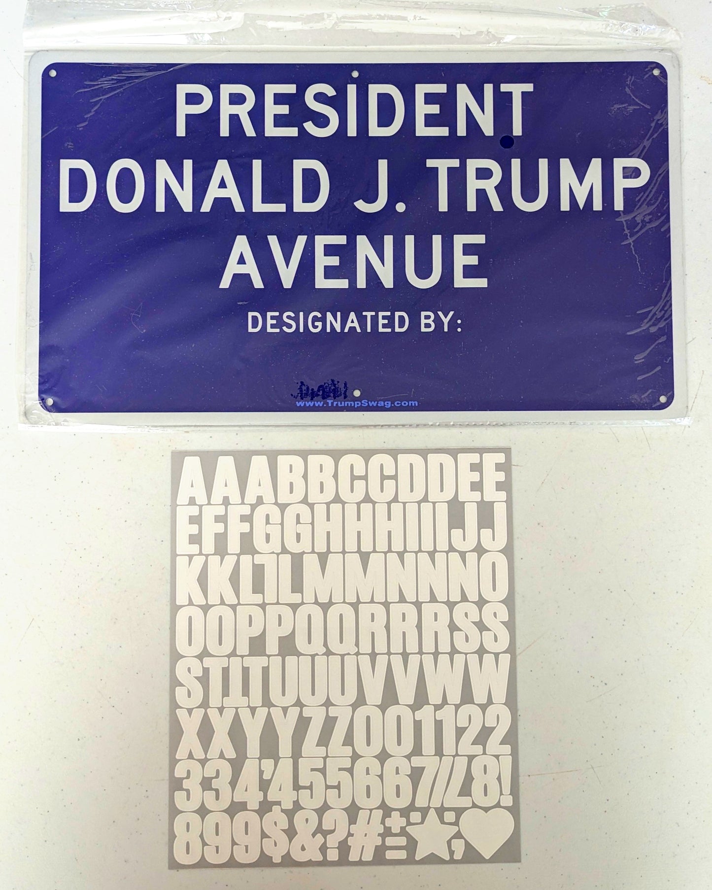DJT Avenue Custom Aluminum Sign