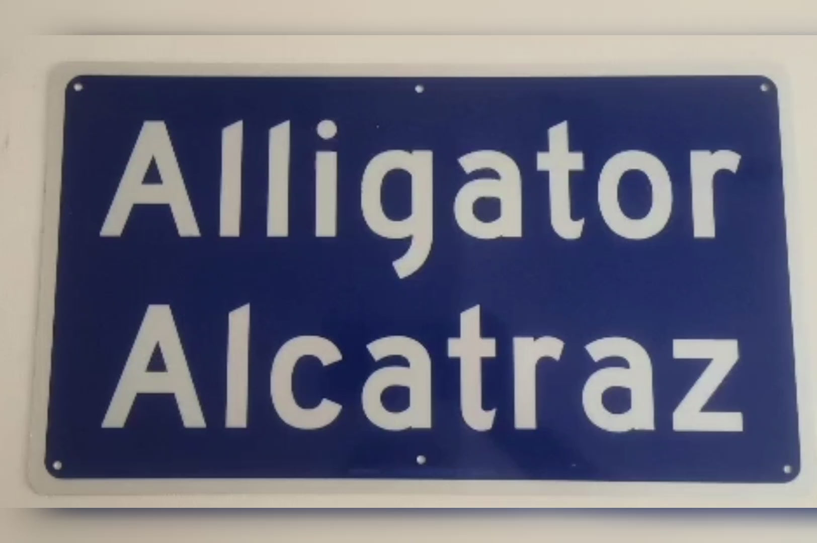Official Alligator Alcatraz Aluminum Sign – Trump Swag