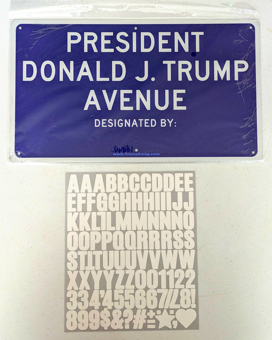 DJT Avenue Custom Aluminum Sign